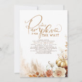 Invitation Baby shower d'automne de Citrouilles floraux de Te (Devant)