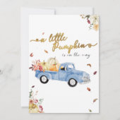 Invitation Baby shower d'automne de grossesse citrouille (Dos)