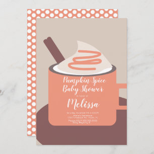 Invitation Baby shower d'automne de la Mug d'épices Citrouill