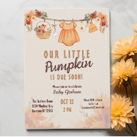 Baby shower d'automne de la petite ferme Citrouill