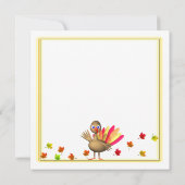 Invitation Baby shower d'automne de la Turquie mignonne (Dos)