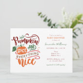 Invitation Baby shower d'automne de l'automne de l'épice Citr (Debout devant)