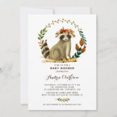 Invitation Baby shower d'automne de l'écureuil aquarelle (Devant)