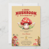 Invitation Baby shower d'automne de l'escargot de champignons (Devant)