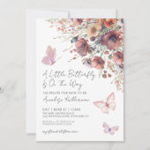 Invitation Baby shower d'automne de Little Butterfly Fleur sa (Devant)