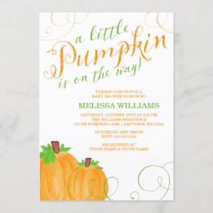 Invitation Baby shower d'automne de Little Citrouille