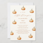 Invitation Baby shower d'automne de Little Citrouille Patch (Devant)