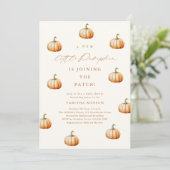 Invitation Baby shower d'automne de Little Citrouille Patch (Debout devant)