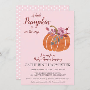 Invitation Baby shower d'automne de Little Citrouille Rustic