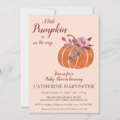 Invitation Baby shower d'automne de Little Citrouille Rustic (Devant)