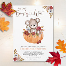 Baby shower d'automne de l'ours en peluche