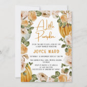 Invitation Baby shower d'automne de petite aquarelle Citrouil (Devant)
