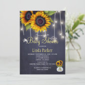 Invitation Baby shower d'automne de Sunflower marine (Debout devant)