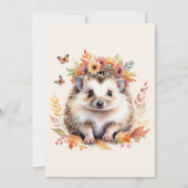 Invitation Baby shower d'automne de Woodland mignon (Dos)