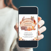 Invitation Baby shower d'automne des animaux des bois