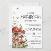 Invitation Baby shower d'automne des champignons Whimsical (Devant)