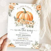 Invitation Baby shower d'automne des petits Citrouilles Neutr