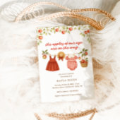 Invitation Baby shower d'automne des pommes de nos deux fille