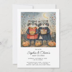 Invitation Baby shower d'automne des renards des bois