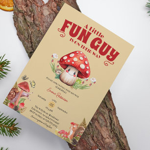 Invitation Baby shower d'automne du champignon Snail Woodland