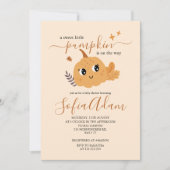 Invitation Baby shower d'automne du Citrouille doux (Devant)