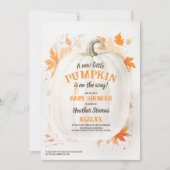 Invitation Baby shower d'automne du petit Citrouille (Devant)