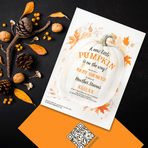 Invitation Baby shower d'automne du petit Citrouille