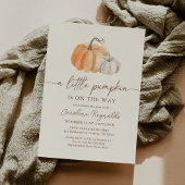 Invitation Baby shower d'automne du petit Citrouille