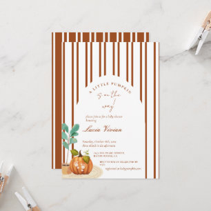 Invitation Baby shower d'automne du petit Citrouille