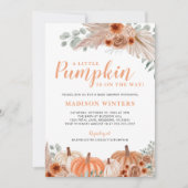 Invitation Baby shower d'automne du petit Citrouille (Devant)