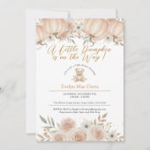 Invitation Baby shower d'automne du petit Citrouille Boho (Devant)