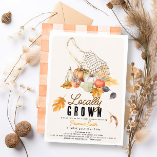 Invitation Baby shower d'automne du sac de marché français cu