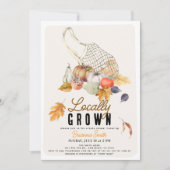 Invitation Baby shower d'automne du sac de marché français cu (Devant)