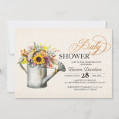 Invitation Baby shower d'automne du tournesol d'automne Invit (Devant)