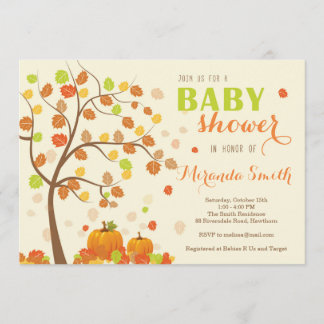 Invitation Baby shower d'automne / Invitation d'au