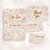 Invitation Baby shower d'automne Little Cutie Pie