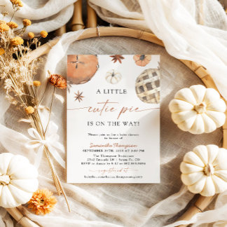 Invitation Baby shower d'automne | Little Cutie Pie