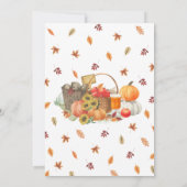 Invitation Baby shower d'automne local (Dos)