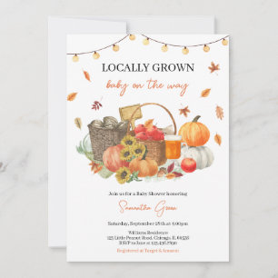 Invitation Baby shower d'automne local