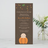 Invitation Baby shower d'automne moderne - Garçon (Debout devant)