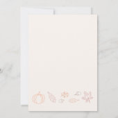 Invitation Baby shower d'automne neutre pour le petit Citroui (Dos)