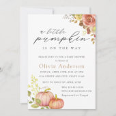 Invitation Baby shower d'automne neutre pour le petit Citroui (Devant)