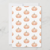 Invitation Baby shower d'automne neutre pour le petit Citroui (Dos)