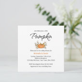 Invitation Baby shower d'automne neutre pour le petit Citroui (Debout devant)