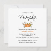 Invitation Baby shower d'automne neutre pour le petit Citroui (Devant)