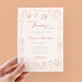 Invitation Baby shower d'automne neutre pour le petit Citroui