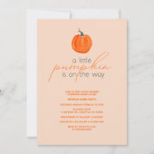Invitation Baby shower d'automne neutre pour le petit Citroui (Devant)