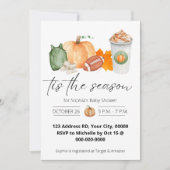 Invitation Baby shower d'automne, Petit Citrouille, Neutre se (Devant)