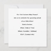 Invitation Baby shower d'automne pour Amoureux de les chats (Dos)