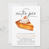 Invitation Baby Shower d'automne pour un petit gâteau Citroui (Devant)